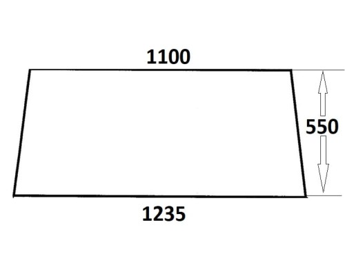Szyba tylna do ciągnika Ursus (681)