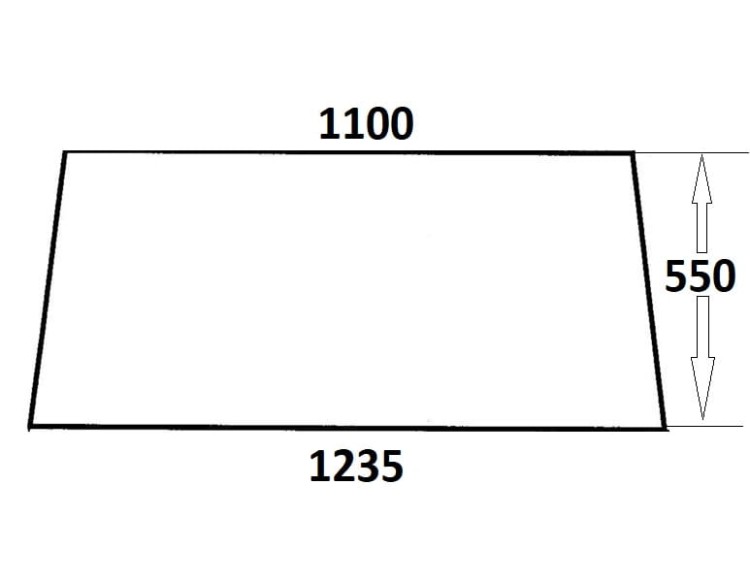 Szyba tylna do ciągnika Ursus (681)