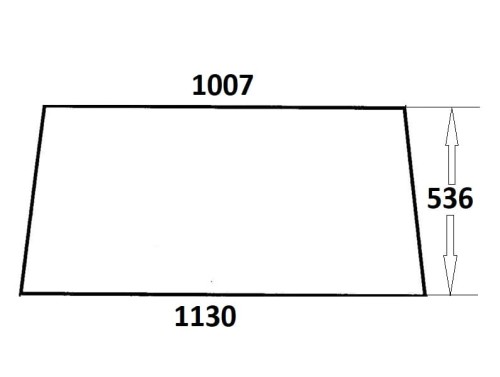 Szyba tylna do ciągnika Ursus (681a)