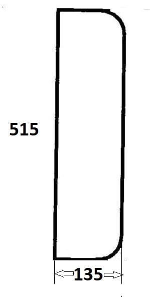 Szyba przednia boczna lewa, prawa do ciągnika Ursus (008)