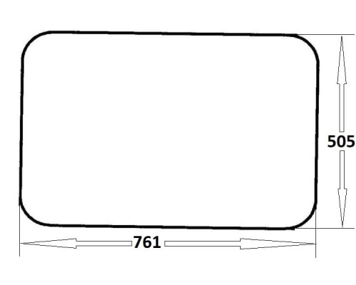 Szyba tylna do ciągnika Ursus C-360 Kunów blaszanka, czterdziestka (004)
