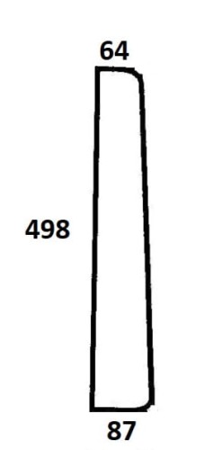 Szyba tylna narożna lewa, prawa do ciągnika Ursus  (005)