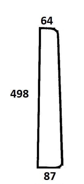 Szyba tylna narożna lewa, prawa do ciągnika Ursus  (005)