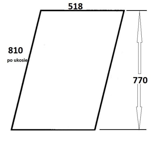 Szyba drzwi lewe do ciągnika Ursus (103)