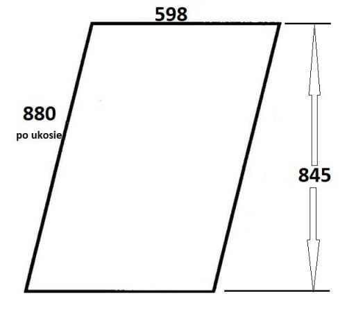 Szyba drzwi górna, prawe do ciągnika Ursus (102)