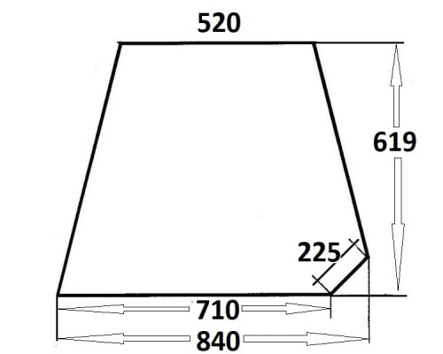 Szyba boczna lewa, prawa do ciągnika Ursus (322)