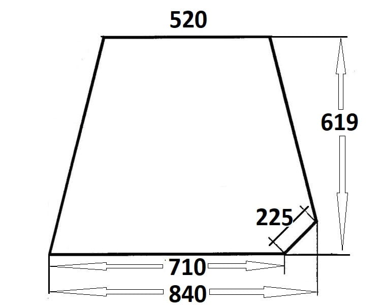 Szyba boczna lewa, prawa do ciągnika Ursus (322)