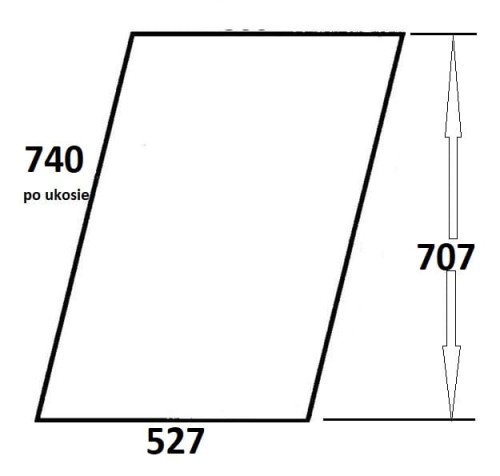 Szyba drzwi górna lewa, prawa do ciągnika Ursus (291)