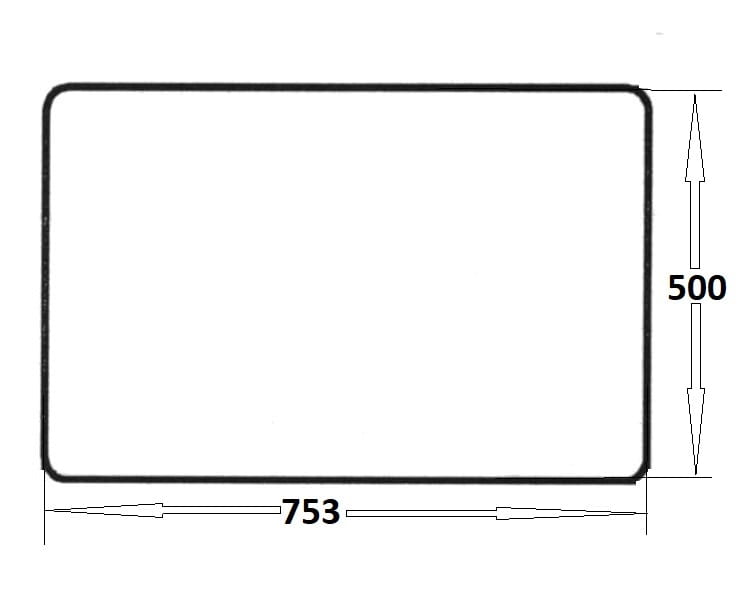 Szyba tylna dolna do ciągnika Ursus (101a)