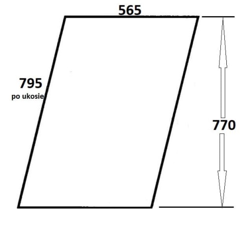 Szyba drzwi prawe stałe do ciągnika Ursus (032a)