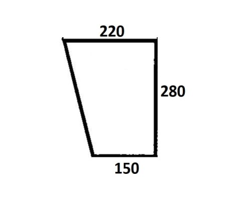 Szyba przednia dolna lewa do ciągnika Ursus (126)