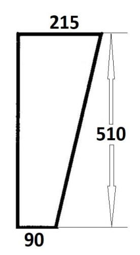 Szyba przednia dolna prawa do ciągnika Ursus (125)