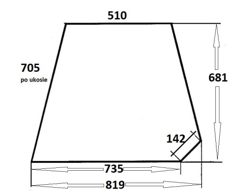 Szyba boczna lewa, prawa do ciągnika Ursus (033)