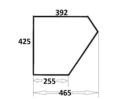 Szyba drzwi dolna lewa, prawa do ciągnika Ursus (385)