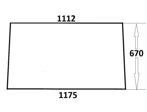 Szyba przednia do ciągnika Ursus (662)