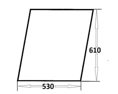 Szyba drzwi górna lewa, prawa do ciągnika Ursus (660)