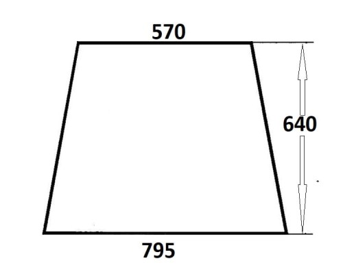 Szyba boczna lewa prawa do ciągnika Ursus (659a)