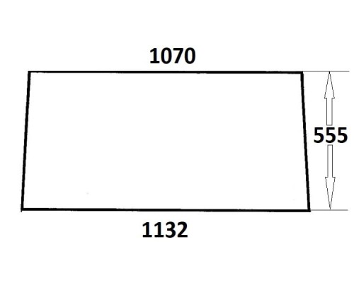 Szyba tylna do ciagnika Ursus (664)