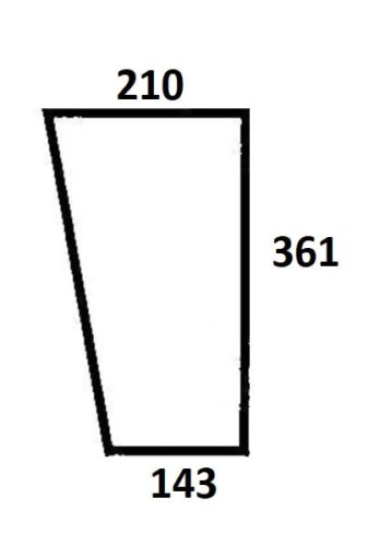 Szyba przednia dolna lewa, prawa do ciągnika Ursus (306)