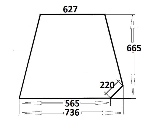 Szyba boczna lewa, prawa do ciągnika Ursus (310)