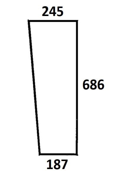 Szyba przednia dolna lewa, prawa do ciągnika Ursus (797)