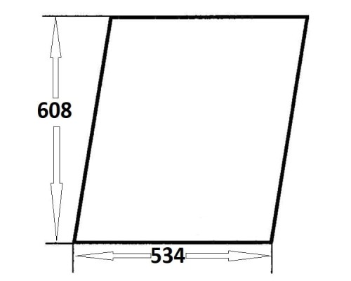 Szyba drzwi górna lewa, prawa do ciągnika Ursus (799)