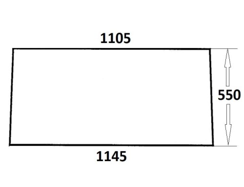 Szyba tylna do ciągnika Ursus (800)