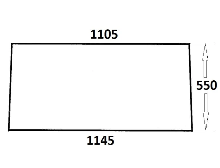Szyba tylna do ciągnika Ursus (800)