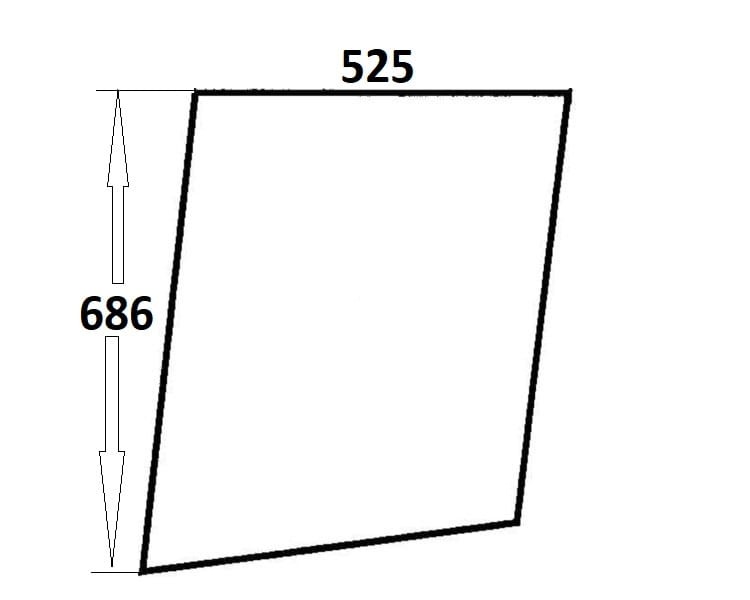 Szyba drzwi górna lewa, prawa do ciągnika Ursus (811)