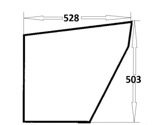 Szyba drzwi dolna lewa, prawa do ciągnika Ursus (812)