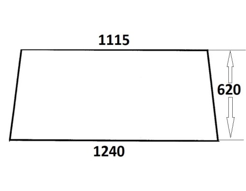 Szyba tylna do ciągnika Ursus (813)