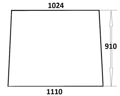 Szyba przednia do ciągnika Ursus (208)