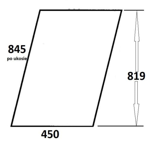 Szyba drzwi górna lewa, prawa do ciągnika Ursus (212)