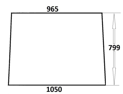 Szyba tylna do ciągnika Ursus (213)