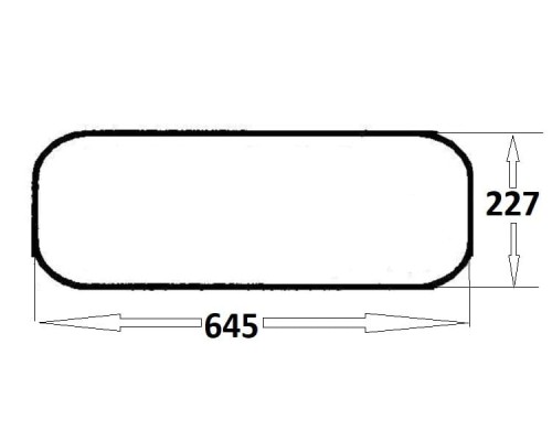 Szyba tylna dolna do ciągnika Ursus (214)