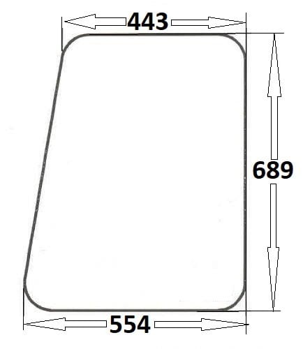 Szyba drzwi górna lewa, prawa do ciągnika Ursus (091)