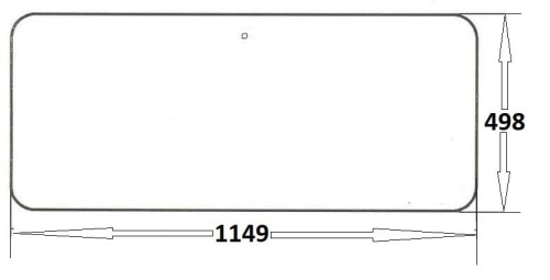 Szyba tylna do ciągnika Ursus (093)