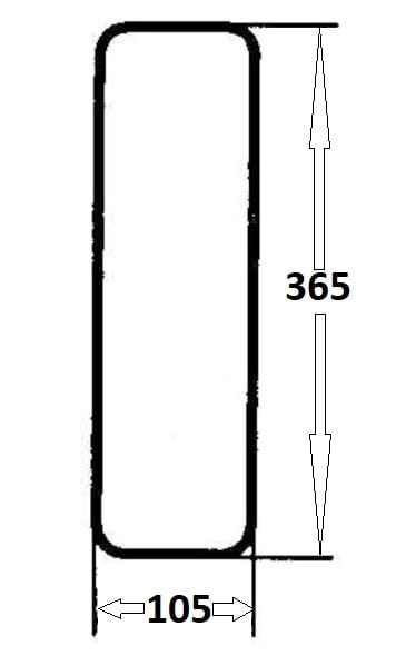 Szyba przednia dolna do ciągnika Ursus (099)