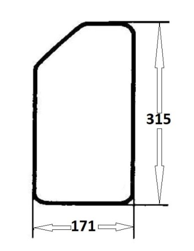 Szyba przednia dolna do ciągnika Ursus (100a)