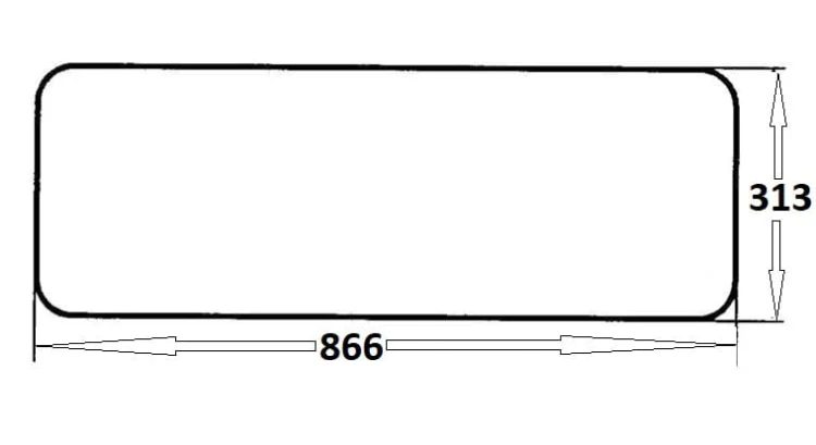 Szyba tylna w plandece do ciągnika Ursus C-330 kabina Chojnów II (098)