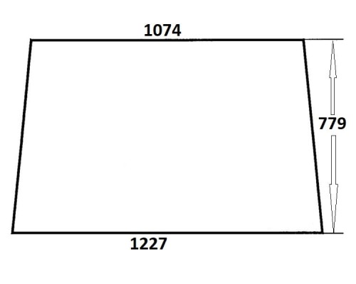 Szyba przednia do ciągnika Ursus C-330 kabina Ciechanów, T25 (292)