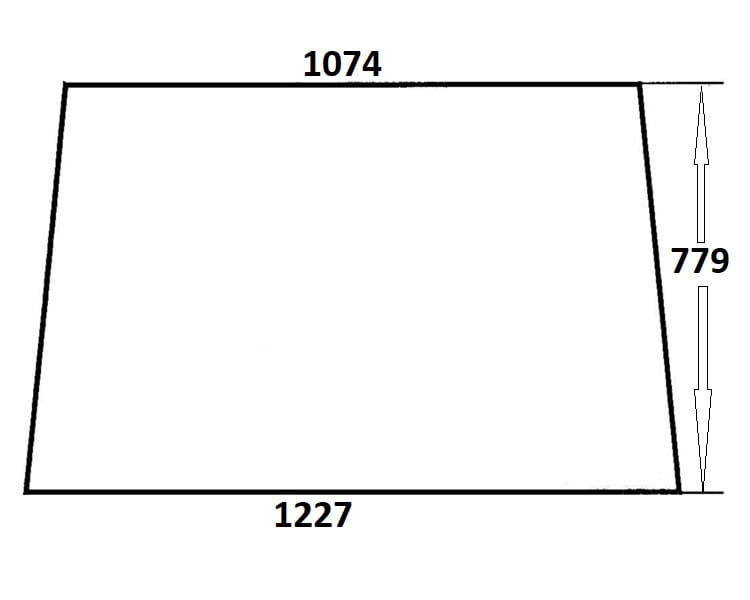 Szyba przednia do ciągnika Ursus C-330 kabina Ciechanów, T25 (292)