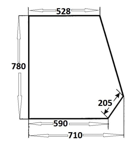 Szyba boczna lewa, prawa do ciągnika Ursus (294)