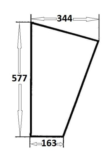 Szyba drzwi dolna lewa, prawa do ciągnika Ursus (688)
