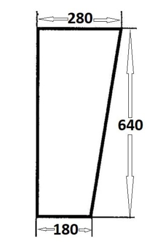 Szyba przednia dolna lewa, prawa do ciągnika Ursus (257)