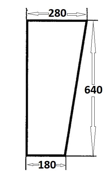 Szyba przednia dolna lewa, prawa do ciągnika Ursus (257)