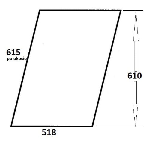 Szyba drzwi górna lewa, prawa do ciągnika Ursus (259)