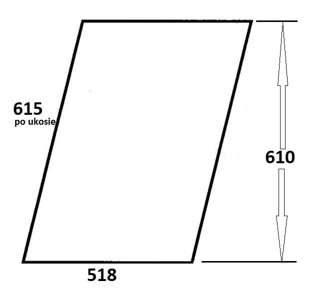 Szyba drzwi górna lewa, prawa do ciągnika Ursus (259)