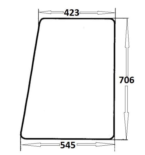 Szyba drzwi prawe do ciągnika Ursus (180a)