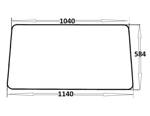 Szyba tylna do ciągnika Ursus (178)